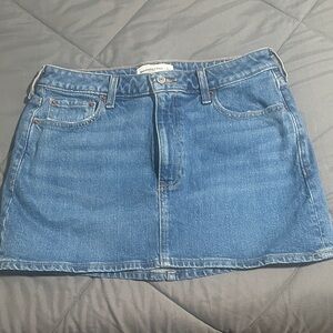 Abercrombie curve love denim Blue Women's Skirt